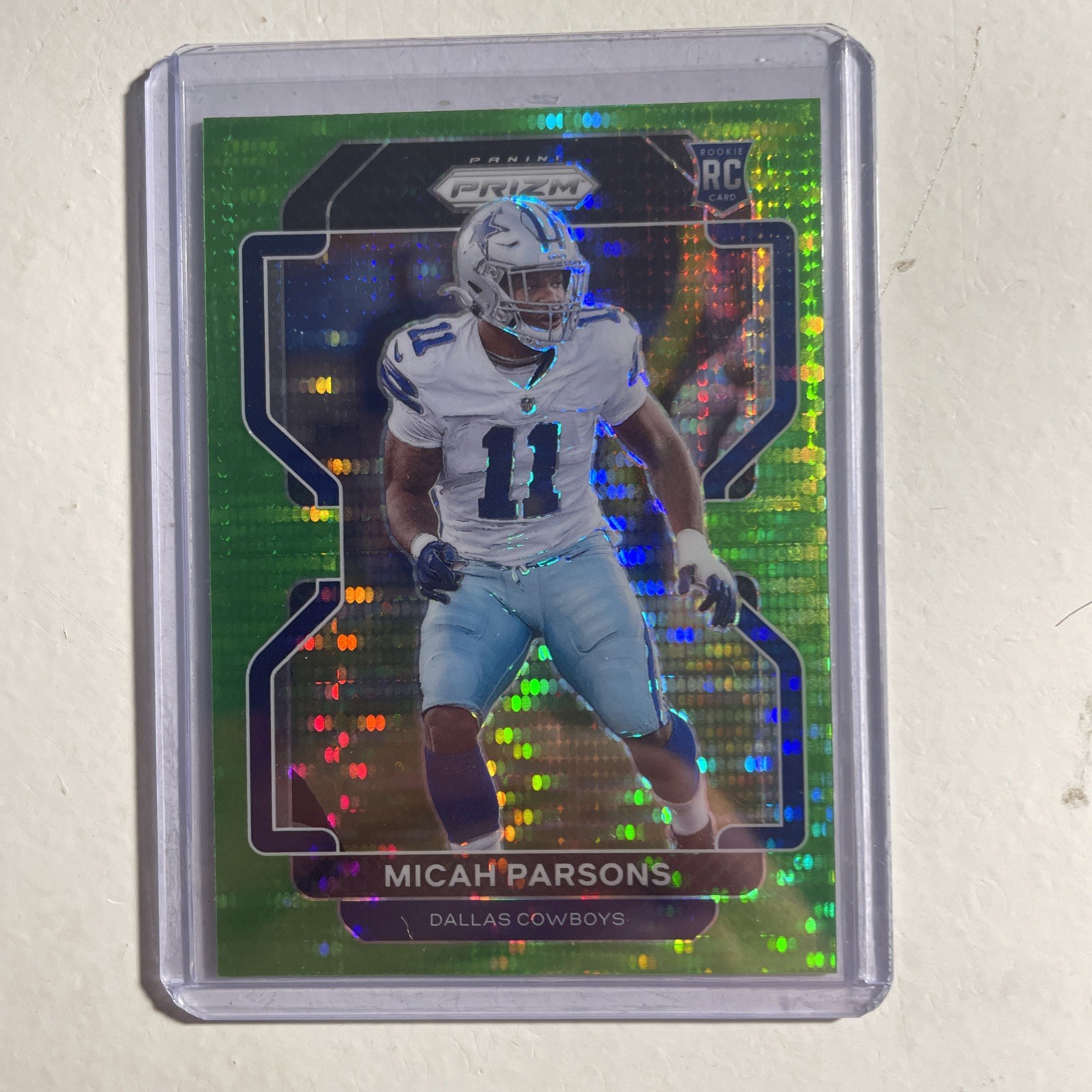 2021 Panini Prizm - Rookie Micah Parsons #382 Neon Green Pulsar Prizm (RC)