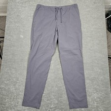 REI Co-op Pants Mens 34x30 Tag 36x32 Gray Nylon Hiking Drawcord Zip Stretch