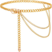 Waist Chain Belt Women Ladies Adjustable Body Waist Link Belts for Jeans Dresses