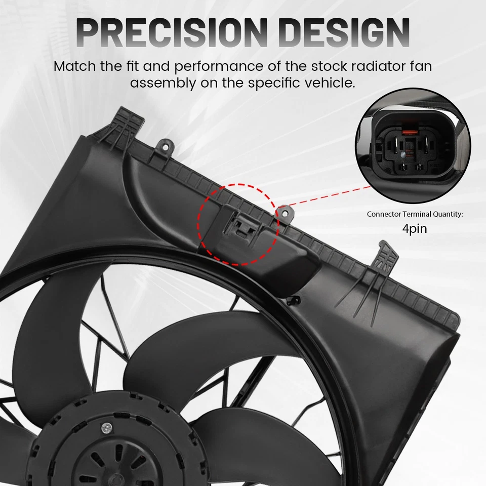 Radiator Cooling Fan For 2010-2014 Mercedes-Benz C250 C300 C350 C63 AMG GLK350·# - Imagem 3 de 4