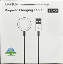 2Pack Magnetic Wireless Charger – Fast USB Charging Cable for Smart Watch