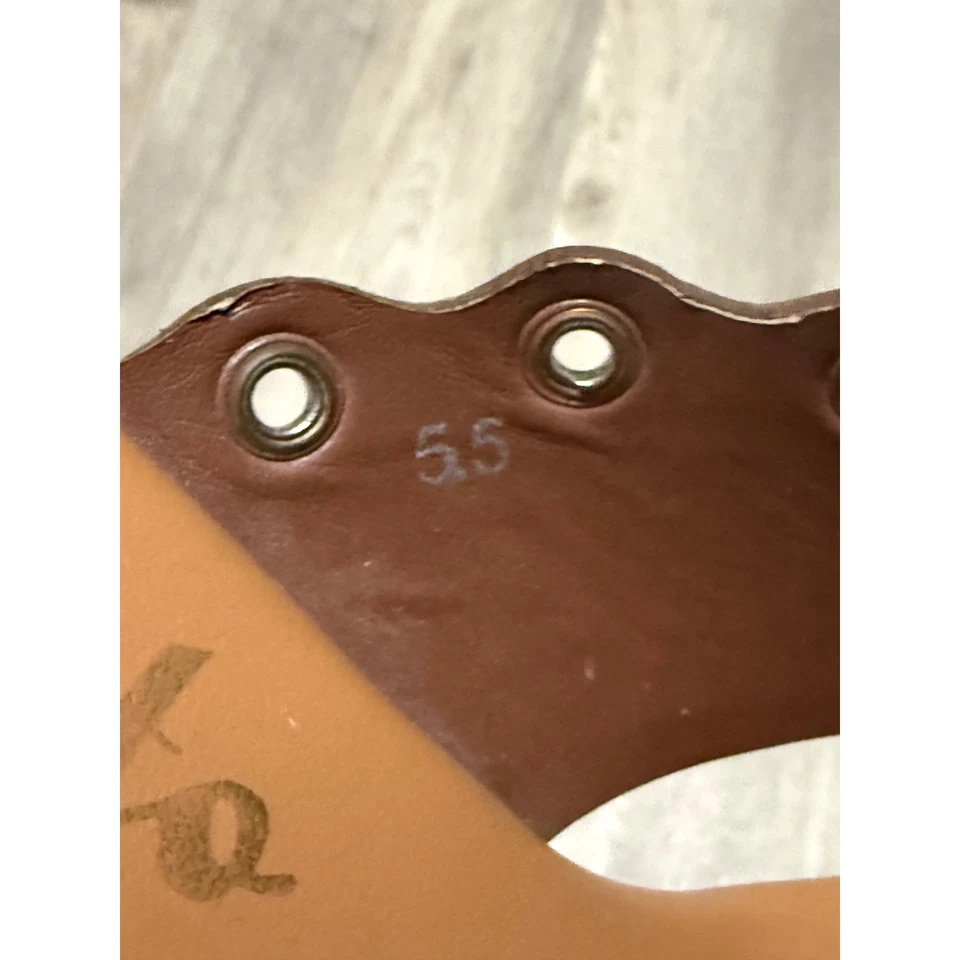 Sandalias de plataforma de cuña de cuero marrón Callisto of California para mujer talla 5,5 Foto 3 de 4