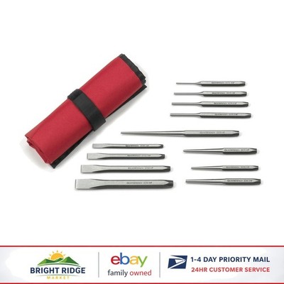 Versatile Punch and Chisel Set, 12 Pieces for Automotive and Industrial Tasks