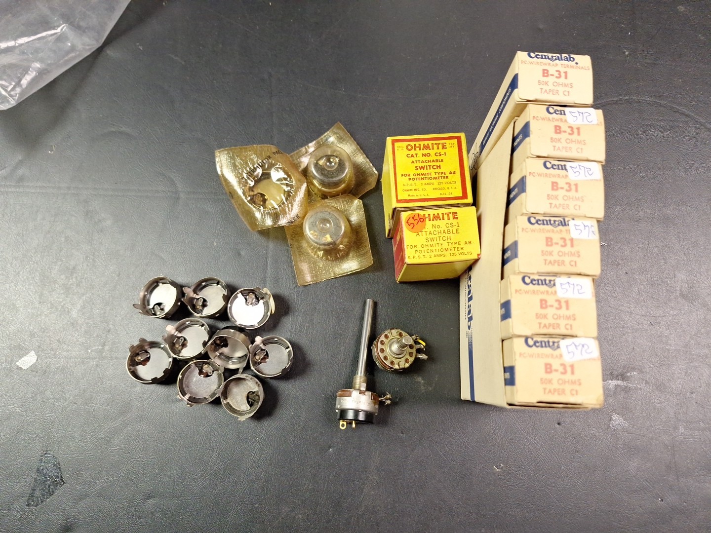 22pc Centralab Potentiometer Switch Lot