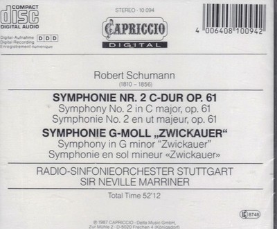 Schumann: Symphony No. 2 in C Major, Op... [CD] Schumann, R. [*READ*, VERY GOOD]