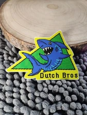 DUTCH BROS Shark Sticker – Rare “Dutch Bros” Blue Shark Design – Coffee Sticker 