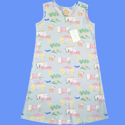 TBBC Girl Polly Play Dress Bahama Bound Size 11 Palm Tree Tropical Island Resort