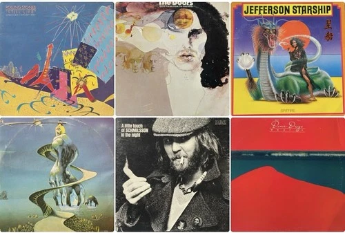 Lot of 6 Classic 70's & 80s Rock LPs-  Rolling Stones, YES, The DOORS & More