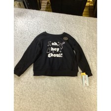 Cat  Jack Kids 5T Black Glow In The Dark Oh Hey Ghoul Ghost Sweatshirt NWT