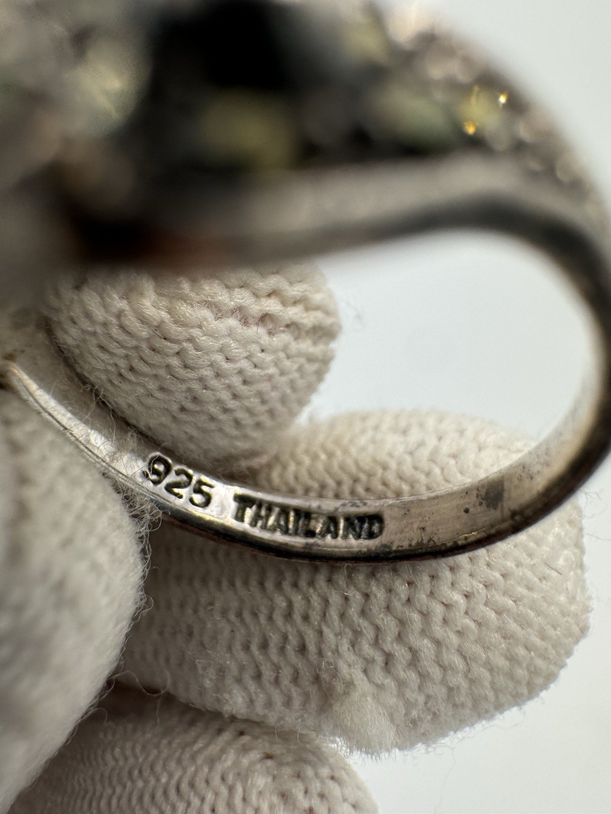 Antique Adorable Ruby Elephant Ring Sterling Silv… - image 8