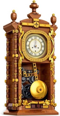 Vintage Swing Clock Building Blocks Set   751 PCS Real Working Mechanical Cloc