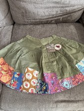 Matilda Jane Girls Flare Patchwork Skirt Multicolor Green Size 6 Knee Length