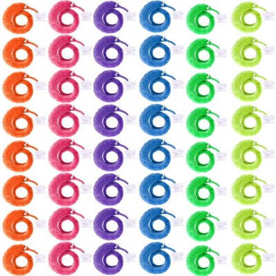 Aimolin 48 Pcs Magic Twisty Worm Wiggly Twisty Fuzzy Worms on a String Magic ...