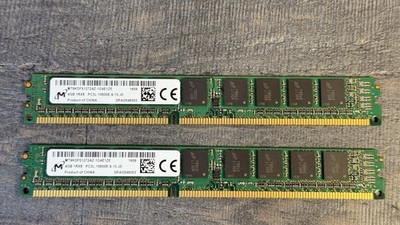Lot of 2x 4GB DDR3 PC3L-10600E ECC Server RAM Micron MT9KDF51272AZ-1G4E1ZE