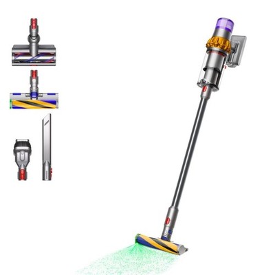Dyson V15 DETECT ABSOLUTE (2023) Stielsauger Nickel Satin Gelb/Glanz NIckel