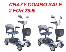 Electric 300lbs Mobility Scooters for Adult 4WD w/LED Head Light Outdoor Driving