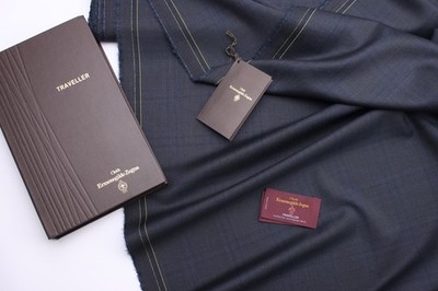 Ermenegildo Zegna Traveller Wool Suiting Fabric - Gentleman s Gray color /checks