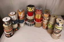Lot of over 30 Partial New Rolls - Spools of Craft Sewing Ribbon
