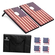 Cornhole Set 4x2 and 3X2 Regulation Size Corn Holes Sets American Flag 3  x2  