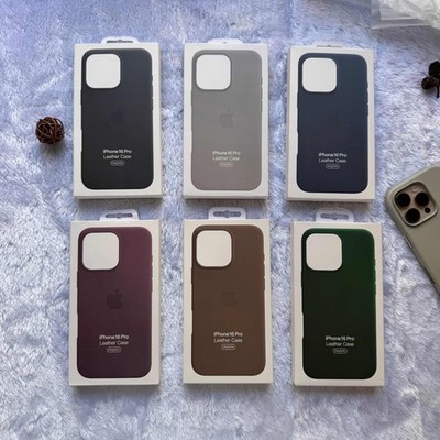 For iPhone 16 16 Pro Max 12 13 14 15 Pro Slim Luxury Leather Case With Magnetic