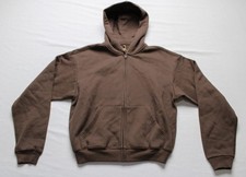 Skims Women's Cotton Fleece Classic Zip Up Hoodie DH3 Dark Sepia Small NWT