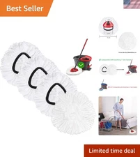 Spin Mop Replacement Heads Microfiber Refill Compatible with Swivel Mops