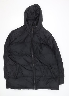 Levi's Wintermantel Herren schwarz XL wattiert Kapuze mittellang