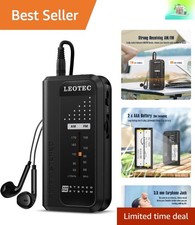 Compact Portable AM/FM Radio with Earphones - Perfect for Outdoor Adventures