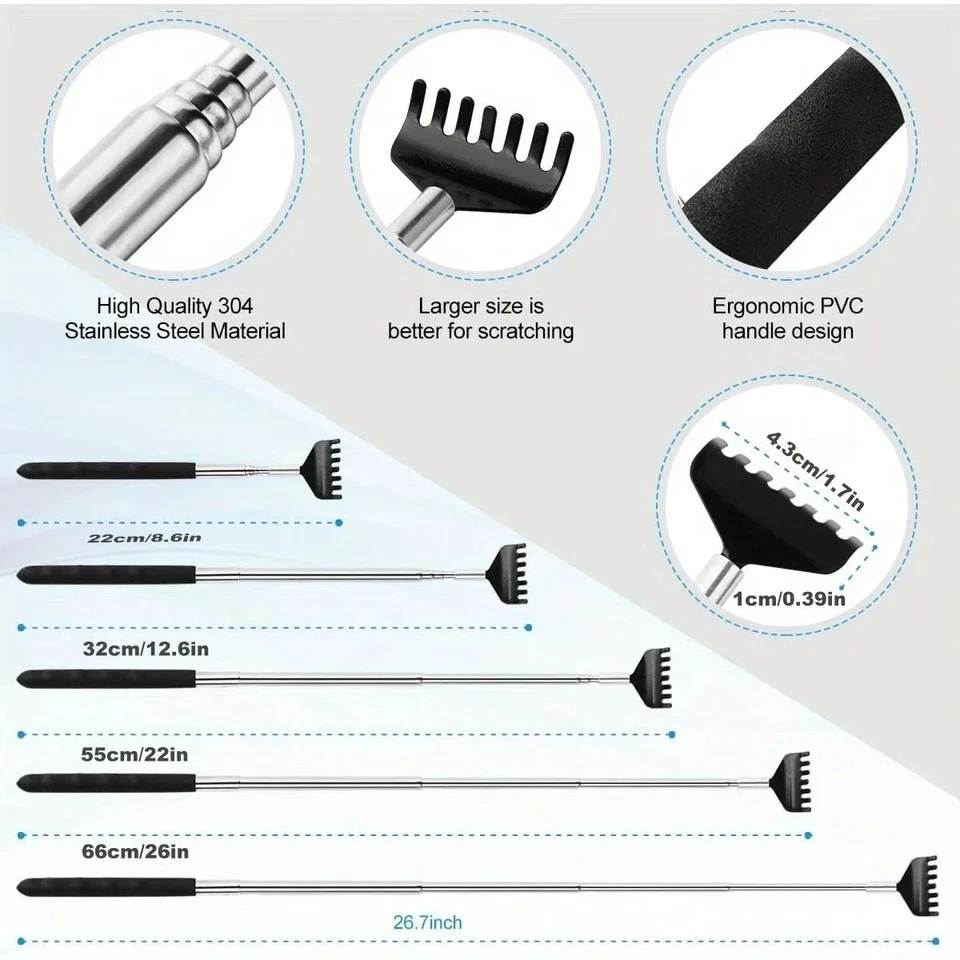 Portable Extendable Back Scratcher Stainless (Back Scratcher) - Image 2 of 4