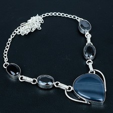 Amazing Star Galaxy, Spinel Gemstone 925 Sterling Silver Necklace 18"