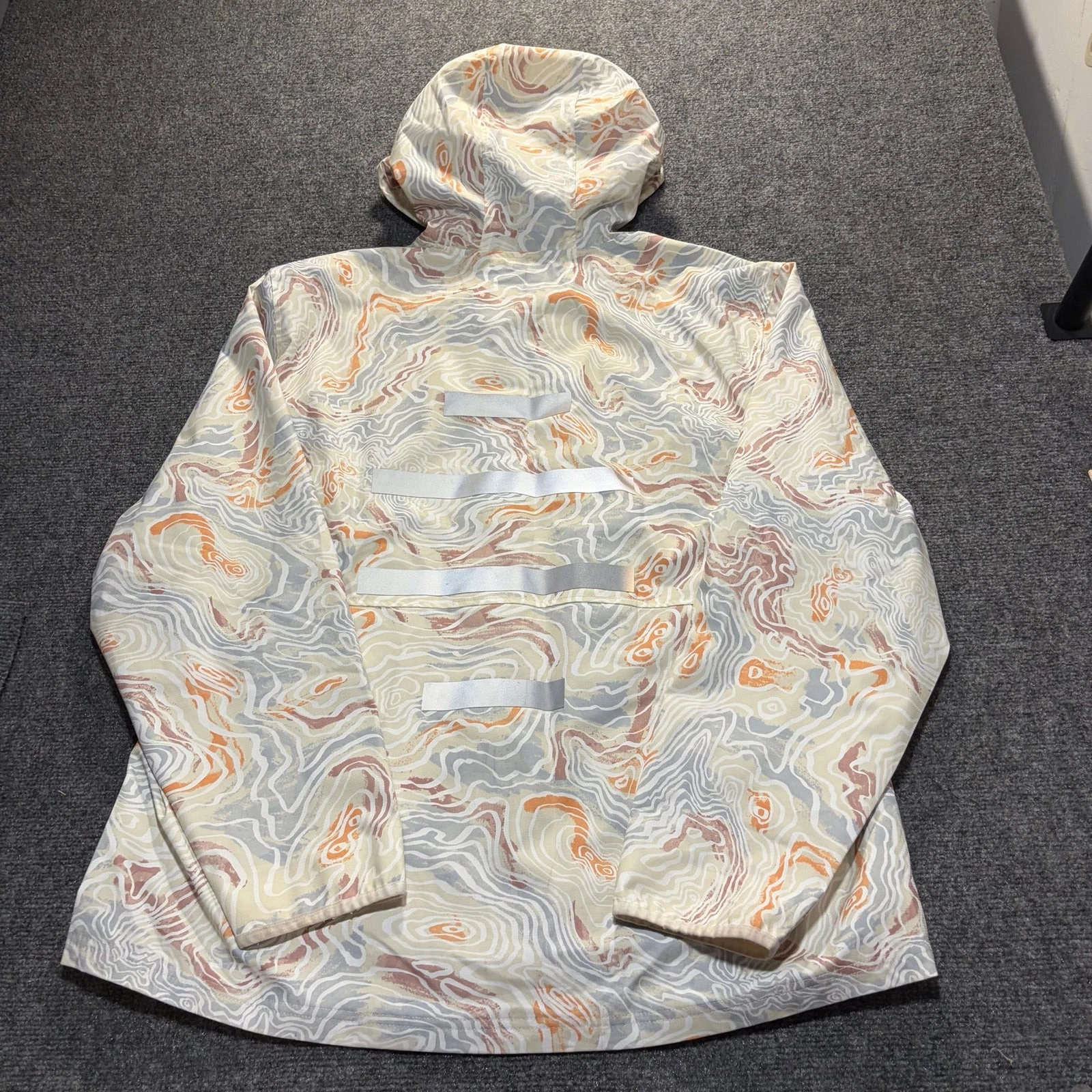Hurley Offshore Men Anorak Windbreaker Jacket Barely Bone Cream Multicolor XL - product detail image 3