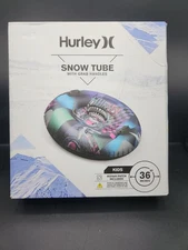 Hurley 36” Snow Tube Inflatable Snow Sled with Grab Handles for Kids