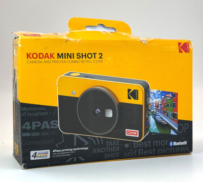 KODAK Mini Shot 2 Retro 2-in-1 Instant Camera & Photo Printer w/ Case C210R