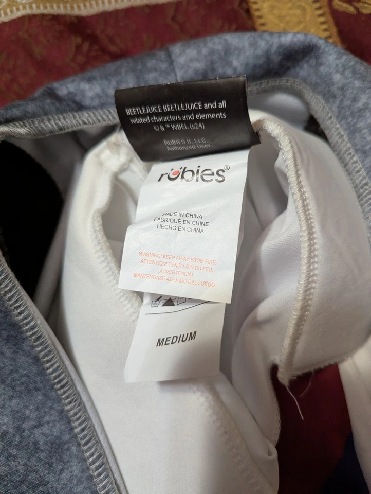 Disfraz de Halloween Beetlejuice Astrid para niñas talla mediana 7-8 uniforme escolar para niños Foto 2 de 3