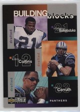 1997 Collector's Choice Building Blocks Tim Biakabutuka Kerry Collins #376 14m3