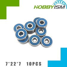 10PCS 7x22x7mm Rubber Sealed Ball Bearings ABEC-3 627 2RS