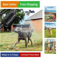 GPS Wireless Dog Fence System, Electric Fence Collar with 3 Warning Modes,Dog...