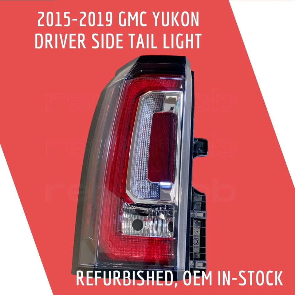 Luz trasera reconstruida del lado del conductor GMC Yukon XL OEM para 2015-2018, Denali SLE SLT 01 Foto 3 de 4