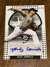 RILEY CORNELIO 2018 Leaf PERFECT GAME METAL BLACK Autograph #11/50 TCU NATIONALS