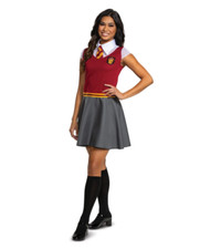 Harry Potter Gryffindor Dress Plus Size Halloween Costume Red and Grey Size XL