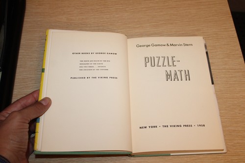 Puzzle Math 1958 George Gamow Book, Marvin Stern Canadian Ed. w/DJ - Picture 9 of 11
