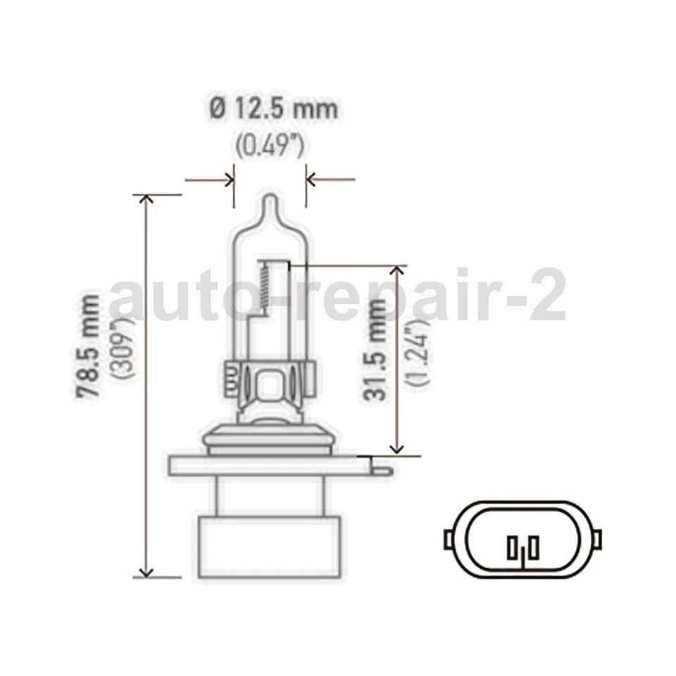 Bombilla de faro de haz bajo para Chrysler Town & Country Hella 1998~2000 Foto 2 de 4