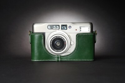Genuine Real Leather Half Camera Case Bag Cover for Contax TVS Film Camera