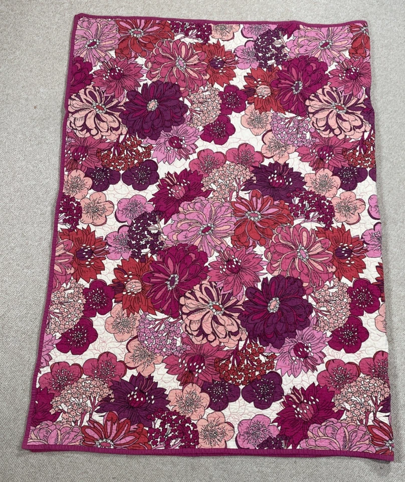 Liberty of London for Target Garla Purple/Pink Floral Quilted Twin Blanket - Image 3 of 4