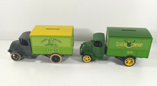 Lot of 2 ERTL John Deere 1926 Mack Truck Die Cast Bank w/ key 534  531