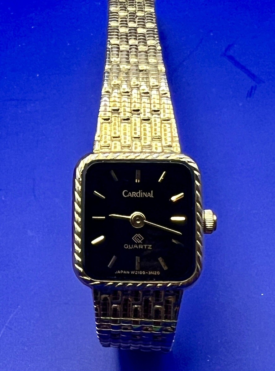 Vintage Ladies Cardinal Quartz Watch Model W2166-3N20 Gold Tone