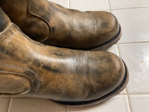 FREEBIRD BY STEVEN HATCHET MOTO BIKER ANKLE BOOTIES RARE Leather SZ 8.5 B - Picture 7 of 14