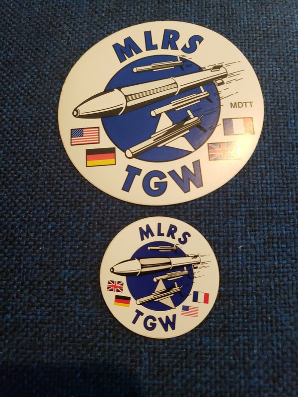 Tank MLRS Rocket Launcher Pair of Decal Stickers