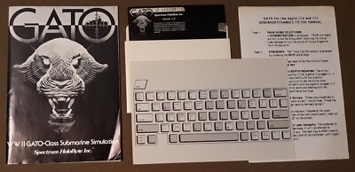 GATO by Spectrum Holobyte Inc. 1983 for Apple Computers IIe, IIc, IIgs