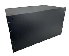 PROCRAFT RP6B-10-BK 6U 10" Deep Rack Mount Project Box - Aluminum Face/Steel Box